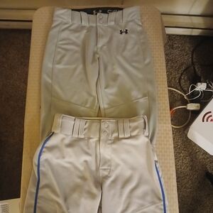 Under Armour Light Gray Baseball Pants.